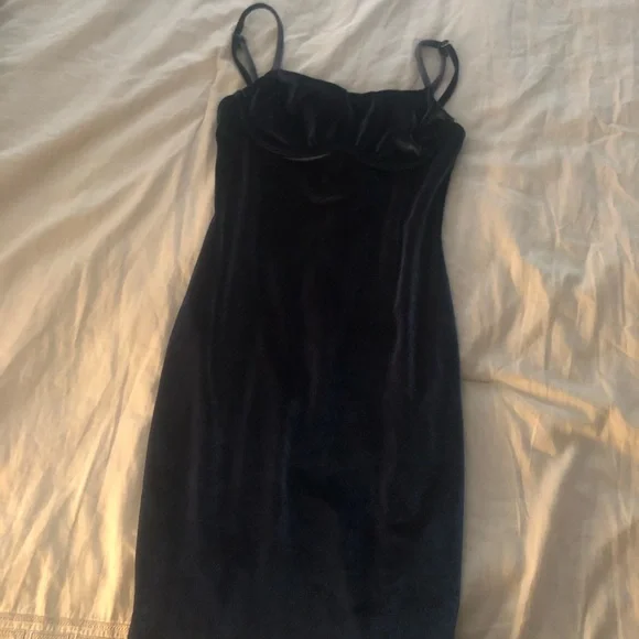 Fashion Nova | Dresses | Fashion Nova Blue Velvet Dress | Poshmark
